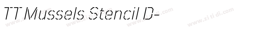 TT Mussels Stencil D字体转换